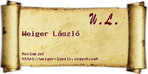 Weiger László névjegykártya