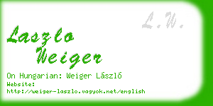laszlo weiger business card